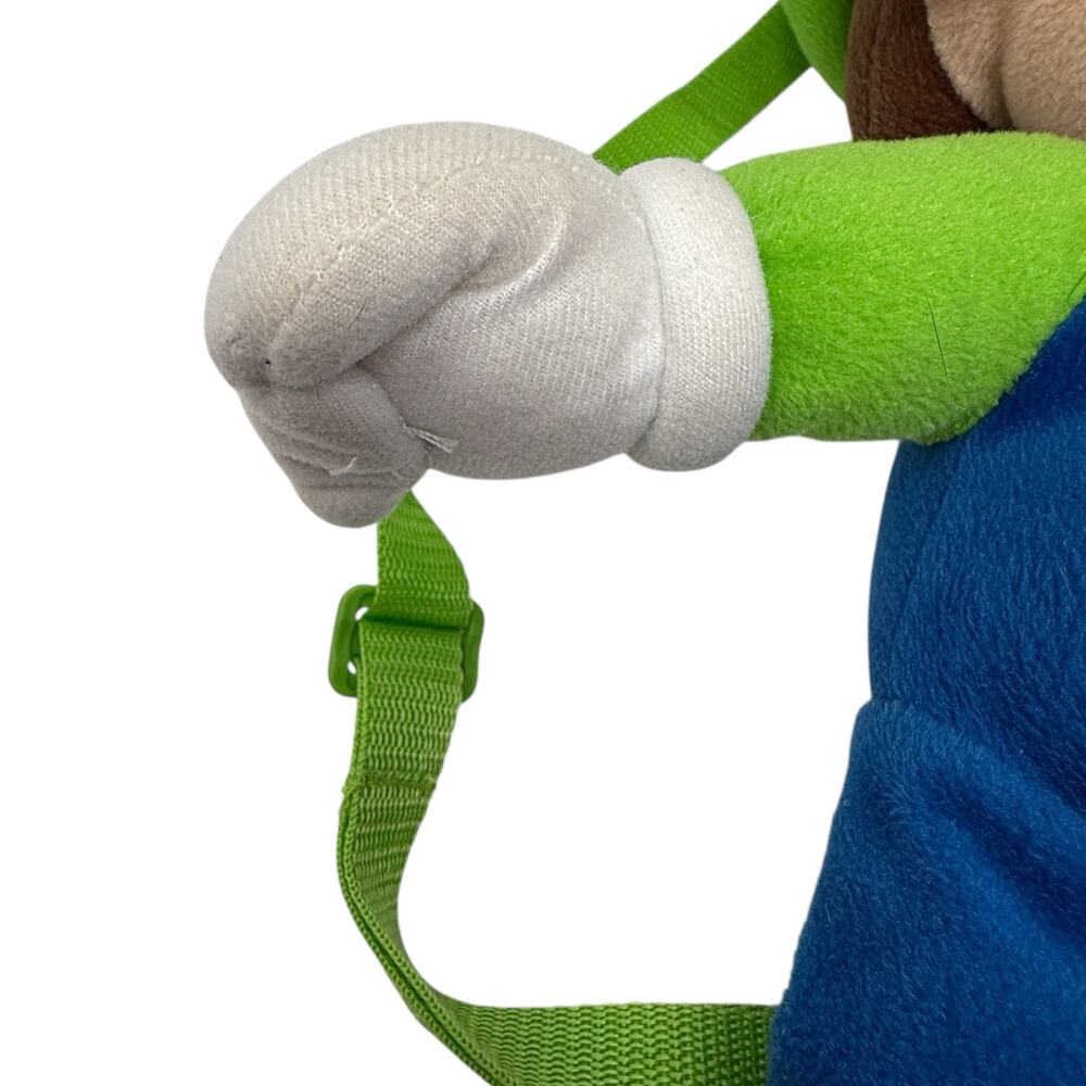 Nintendo Luigi Plush Backpack Super Mario Bros Green Character Bag 16" - Picture 12 of 14